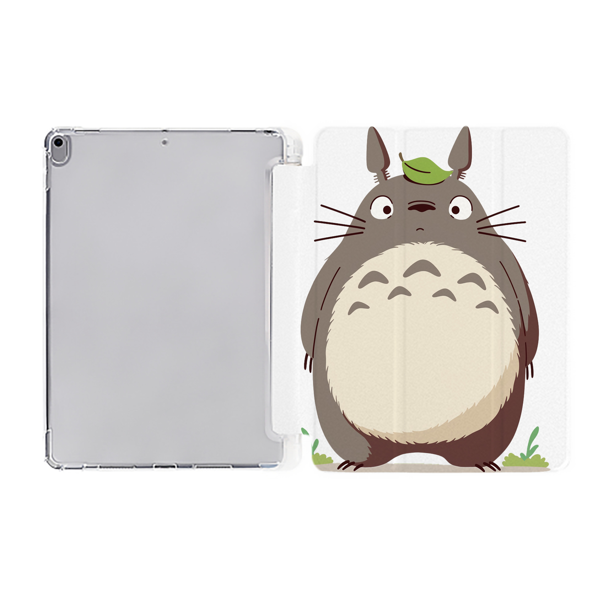 （画像用） となりのトトロ 草壁メイ 草壁サツキ My Neighbor Totoro Satsuki Kusakabe Mei Kusakabe IPad ケース ペン収納付き 三つ折りスタンド PUレザー×シリコン 対応機種9.5/10.5/10.9インチ